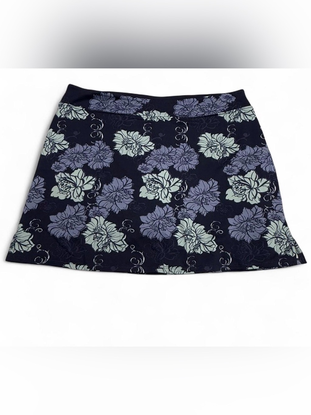 Tranquility by Colorado Clothing Navy Floral Skort with Lavender and Mint